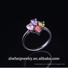 dernier anneau vibrant vibrant de conception cool pour les femmes directement de l&#39;usine Bijoux plaqué rhodium est votre bon choix